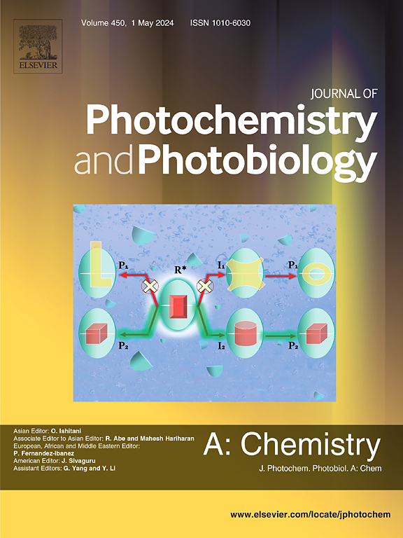 Go to journal home page - Journal of Photochemistry and Photobiology A Chemistry